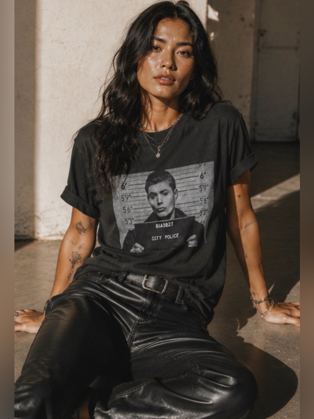 Authentic Supernatural “Dean Mugshot” Black Tee EUC Collectors Item - Picture 14 of 15